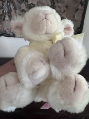 Russ Berrie Lamb Sheep WOOLO Fluffy Plush Stuffed Animal