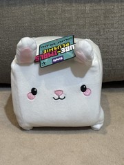 NEW, PLOOFS CUBE-IMALS PLUSHIE WHITE BUNNY RABBIT PLUSH, 6″ CUBE