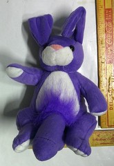 adult stuffed animal w/penis purple rabbit “weanie baby” novelty beanie doll- 9″