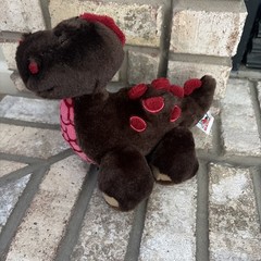 Webkinz COCOA DINOSAUR GANZ Plush Stuffed Animal Brown Pink 8″ HM338 – NO CODE