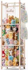 Large Stuffed Animal Storage & Organizer, 54 Inch Tall Wooden Cute Zoo Toy Holde