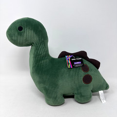 Hobby Lobby Corduroy Dinosaur Plush Animal Green Ribbed Stegosaurus 10″ with TAG