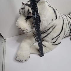 White Tiger Giant Plush Realistic Cat Stuffed Animal Over 4 Feet Long Large RARE