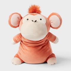 Monkey Weighted Plush Kids' Throw Pillow Orange