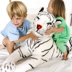 Melissa Doug Giant Siberian White Tiger – Lifelike Stuffed Animal