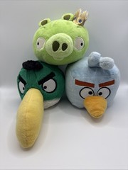 Angry Birds Plush Toy Lot of 3 Rovio 2010 Stuffed Animal Set Bundle