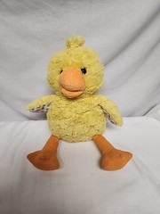 PIER ONE IMPORTS Duck Plush Ducky Scalloped Corduroy 2014 Easter Polka Dot Wings