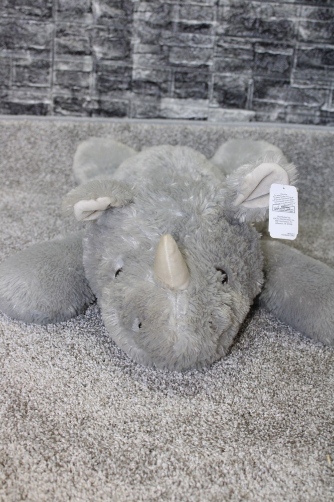 NWT This & That Stuffed Rhino 33 Inch Gray Large