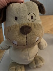 Carter’s Just One Year Puppy Dog tan brown Musical Pull Plush Rock a bye baby $