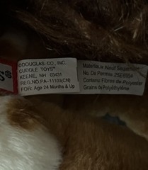 Douglas Co. Cuddle Toys Plus Horse Brown and White Appaloosa Horse Tags 2011