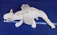 Jellycat White Snow Dragon Cream Sparkle Wings Toy Plush Soft Clean 23″