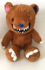 Way To Celebrate Buddy Brown Bear Sharp Teeth Halloween Teddy Bear X Eye