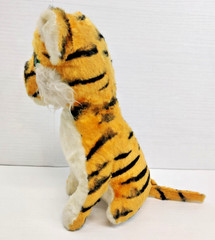 Rushton Company Sitting TIGER Plush Animal Green Eyes Atlanta Ga. VTG 50s-60s