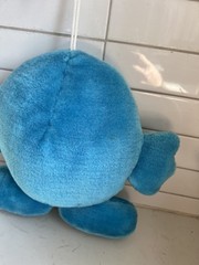 Vintage Blue Smiley Happy Face Emoji Plush Hanging Loop 1996 7.5″ DGE Corp
