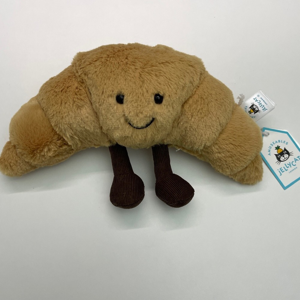 BNWT RARE Jellycat Amuseable Croissant [small] Collectible stuffed toy plush HTF
