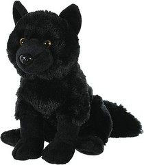 Wild Republic 12″ Black Wolf Plush Stuffed Animal Toy Canis lycaon