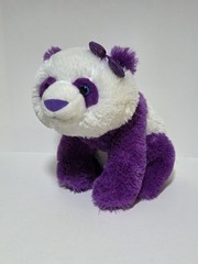 Girlz Nation Aurora PURPLE & WHITE PANDA BEAR With Bow 9″ PLUSH 2015