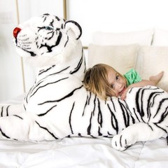 Melissa Doug Giant Siberian White Tiger – Lifelike Stuffed Animal