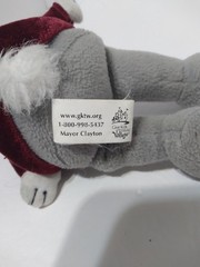 GIVE KIDS THE WORLD VILLAGE MAYOR CLAYTON RABBIT BEAN PLUSH APPROX. 10IN HGT