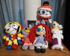 Lot of 5 – 2025 8″ Moose Toys Amazing Digital Circus Plush Toys