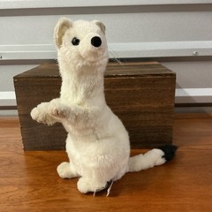 Hansa Ermine White Ferret Weasel Realistic Plush Stuffed Animal