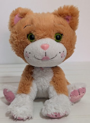 Plush CBK Adoptimals Orange Tabby Kitten/Cat Green Beaded Eyes No Collar 2017 8″