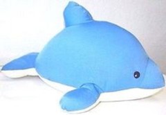Snow Foam Micro Beads 12″-16″ Full Size Blue Dolphin Cushion Pillow-Brand New