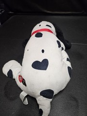 Pound Puppies Dalmatian Plush Medium Stuffed Animal White Black Spots Red Collar