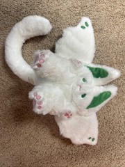 PEACH CAT Cute White Bat Bunny Plush Pillow Kawaii Rabbit Kitty Stuffed Animal
