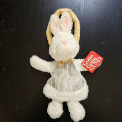 Gund Peaksie Goodie Bag White Bunny Treat Bag Drawstring Mesh 36232 12″ HTF NWT