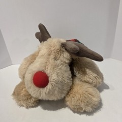 vintage 23” Chosun JC Penny Holiday Collection Antler Dog Scarf floppy Plush