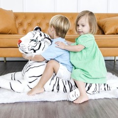 Melissa Doug Giant Siberian White Tiger – Lifelike Stuffed Animal