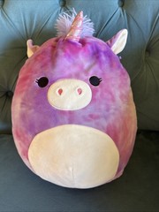 Squishmallows Lola The Unicorn 14” Purple Pink Tie Dye – Fluffy Hair