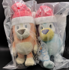 NEW Bluey and Bingo Friends Plush Toy Holiday Santa Hat Christmas Dog Lot T 1