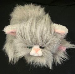 Vintage Plush 1992 Tyco Kitty Kitty Kittens Purring Persian Gray – White Face