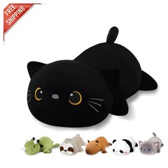 Cute Weighted Black Cat Plushie – Multiple Sizes & Soft, Safe Material (9.8″)