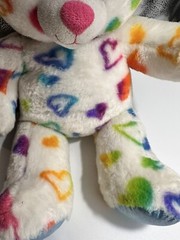 #18D Build a Bear Rainbow Hearts Teddy Plush 16″ Stuffed Toy Lovey