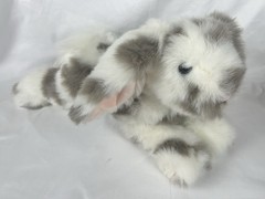 Douglas Cuddle Toys Ramsey Gray Spotted Bunny Rabbit Plush 16” Soft Floppy Ears
