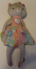 B Softies Plush Cat Cali Soft Doll Stuffed Animal Floppy Toy 14″ Kitty Heart Bow