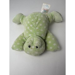 Baby GUND Dottie Dots Frog Plush Toy Green White Polka Dot Rattle 58235