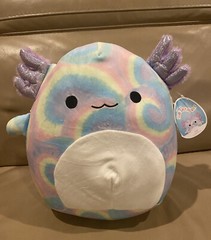Vivie Axolotl Squishmallow 12” Plush Toy Pastel Tie Dye Spring Easter