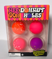 NeeDoh Dohnut Holes 4 Pack Squishy Stress Balls Schylling IN HAND