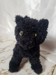 ​Vintage Douglas Black Cat Plush Stuffed Animal Arched Back 7″ Cuddle Toys Rare