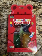 Crazy Fun Sugar Bear Squishies Set 4-Pack New In Box Scented Gummy squishy