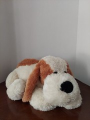 Best Made Toys Shaggy Dog Plush White Tan Puppy Floppy Stuffed Animal 26″