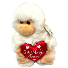 VTG Jerrys Pets Gorgeous George Plush Stuffed Valentines Lets Monkey Around 8″