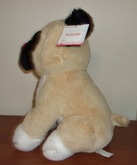 Kelly Toy Plush Beige/Black Pug Puppy Dog Stuffed Toy Animal 14″ sitting – NWT