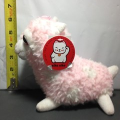 Alpaca Plush, Pink, New, with Tag, Approx. 6″