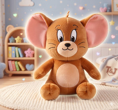 Brown Jerry Mouse Stuffed Animal Plush Toy 19cm Cute Cartoon Replica Soft Doll