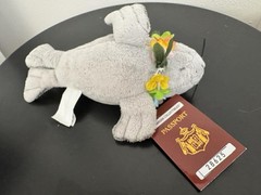 HAWAIIAN COLLECTIBLES Plush Umo The Hawaiian Monk Seal NWT Passport Tag